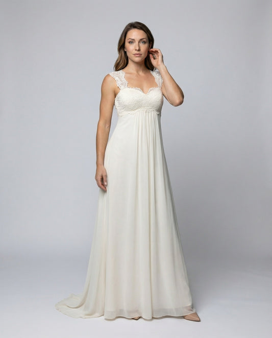 Damen Abendkleid Chiffon Empire-Taille - Eveloria