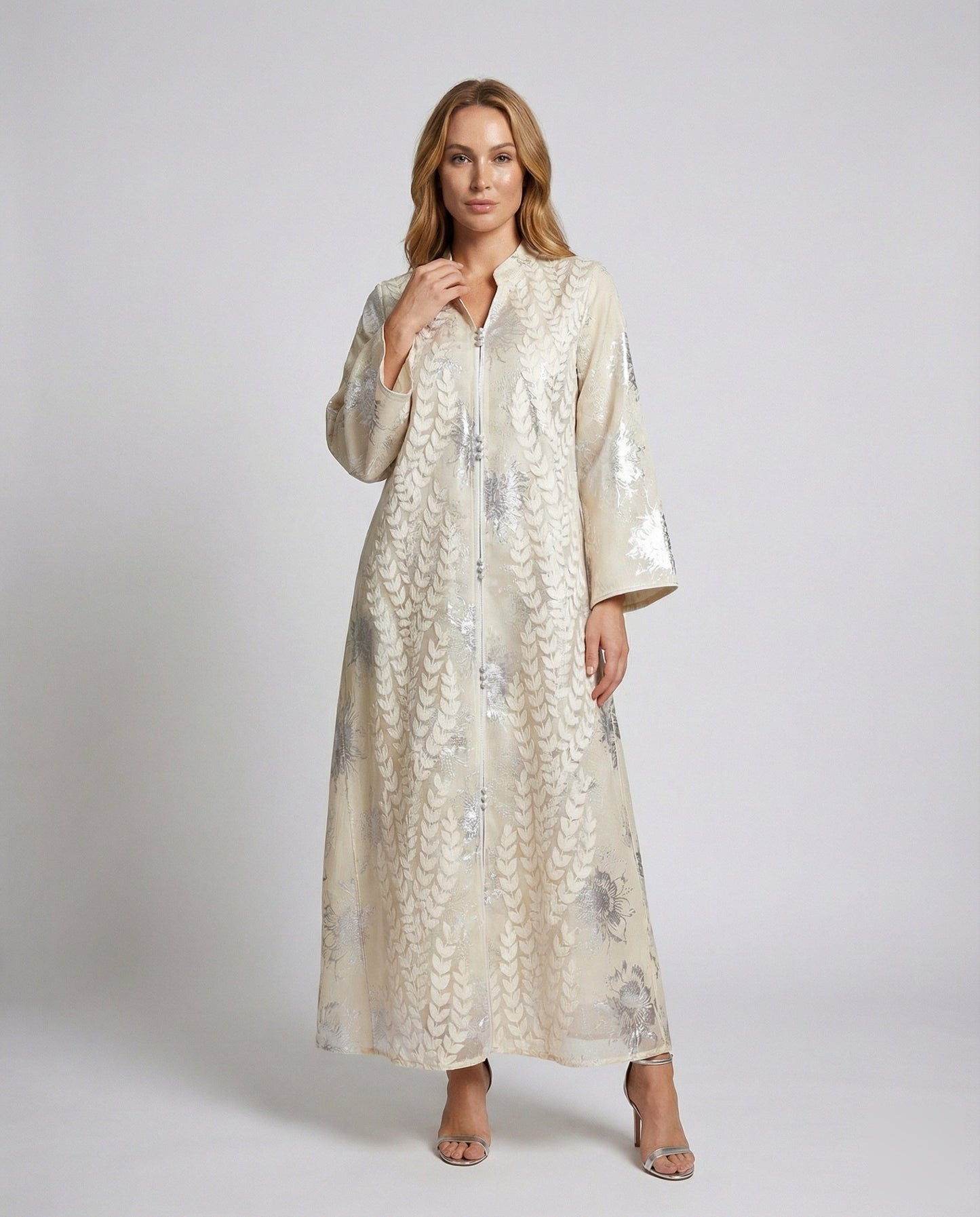 Damen Kaftan-Mantel Jacquard Elegantes Design - Eveloria