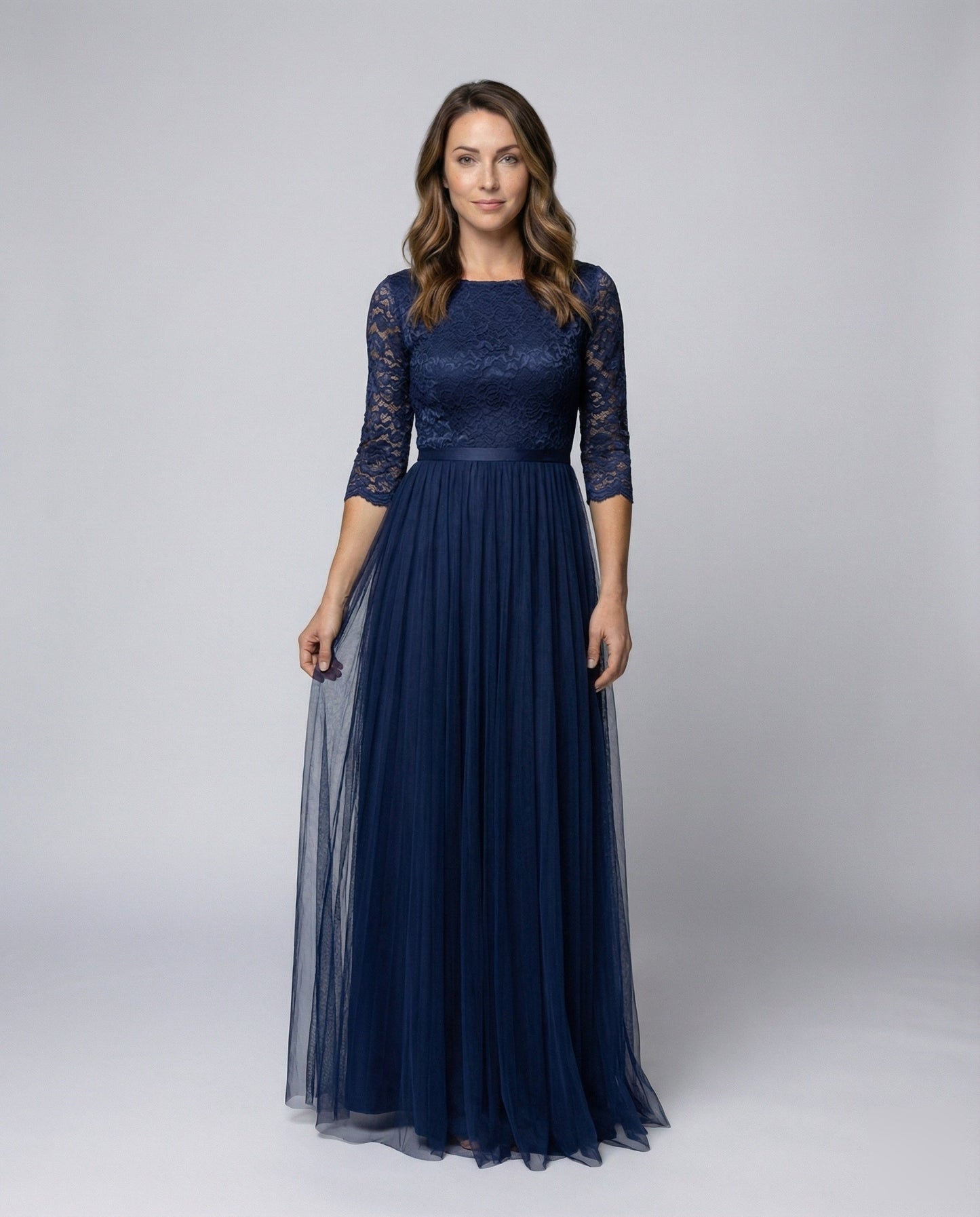 Damen Abendkleid Bodenlang Tüllrock - Eveloria