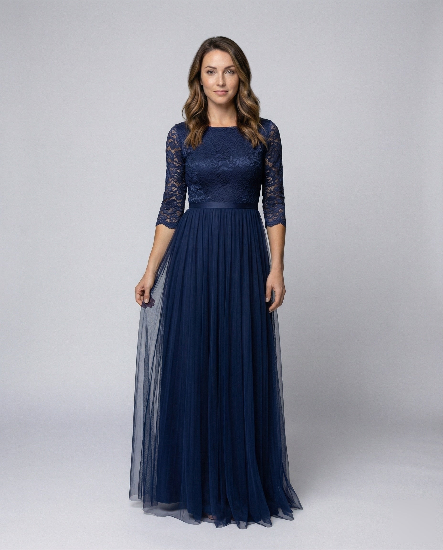 Damen Abendkleid Bodenlang Tüllrock - Eveloria