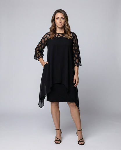 Damen Chiffon Überwurfkleid Geometrisches Muster - Eveloria