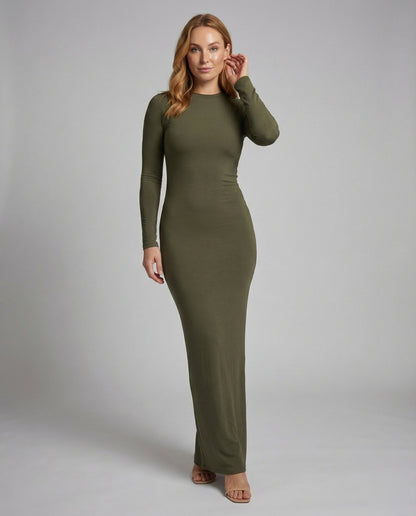 Damen Maxikleid Langärmlig Elegant - Eveloria