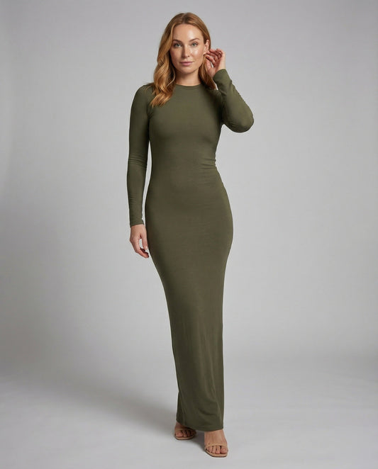 Damen Maxikleid Langärmlig Elegant - Eveloria