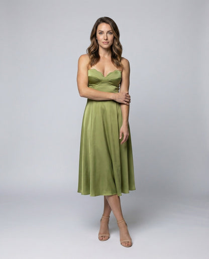 Damen Trägerloses Cocktailkleid Teller-Silhouette - Eveloria