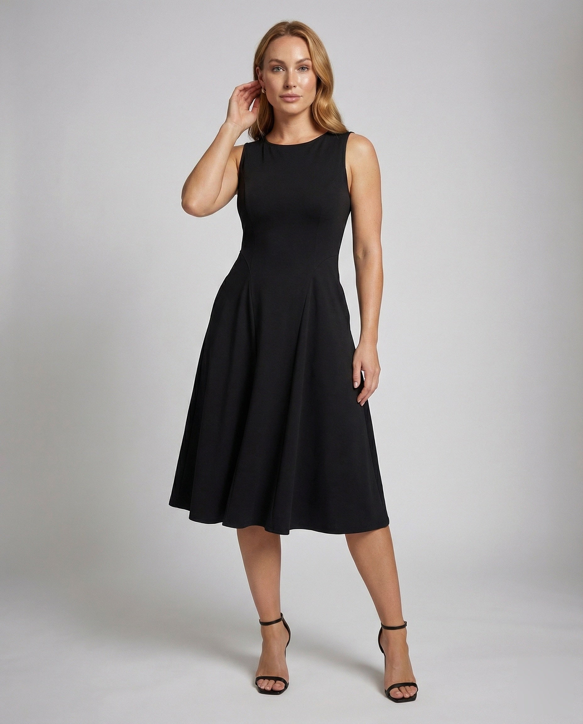 Damen A-Linien-Kleid Figurbetont Teilungsnähte - Eveloria
