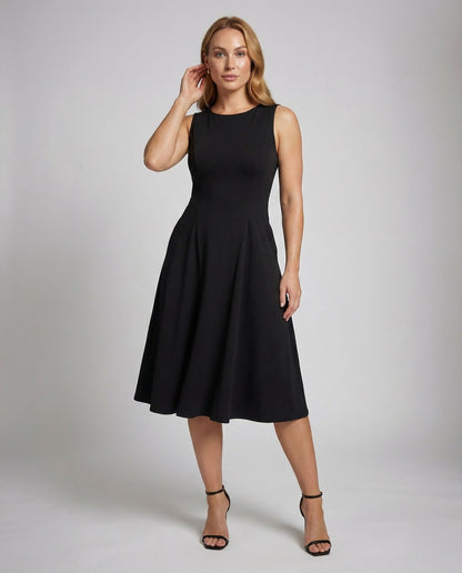 Damen A-Linien-Kleid Figurbetont Teilungsnähte - Eveloria