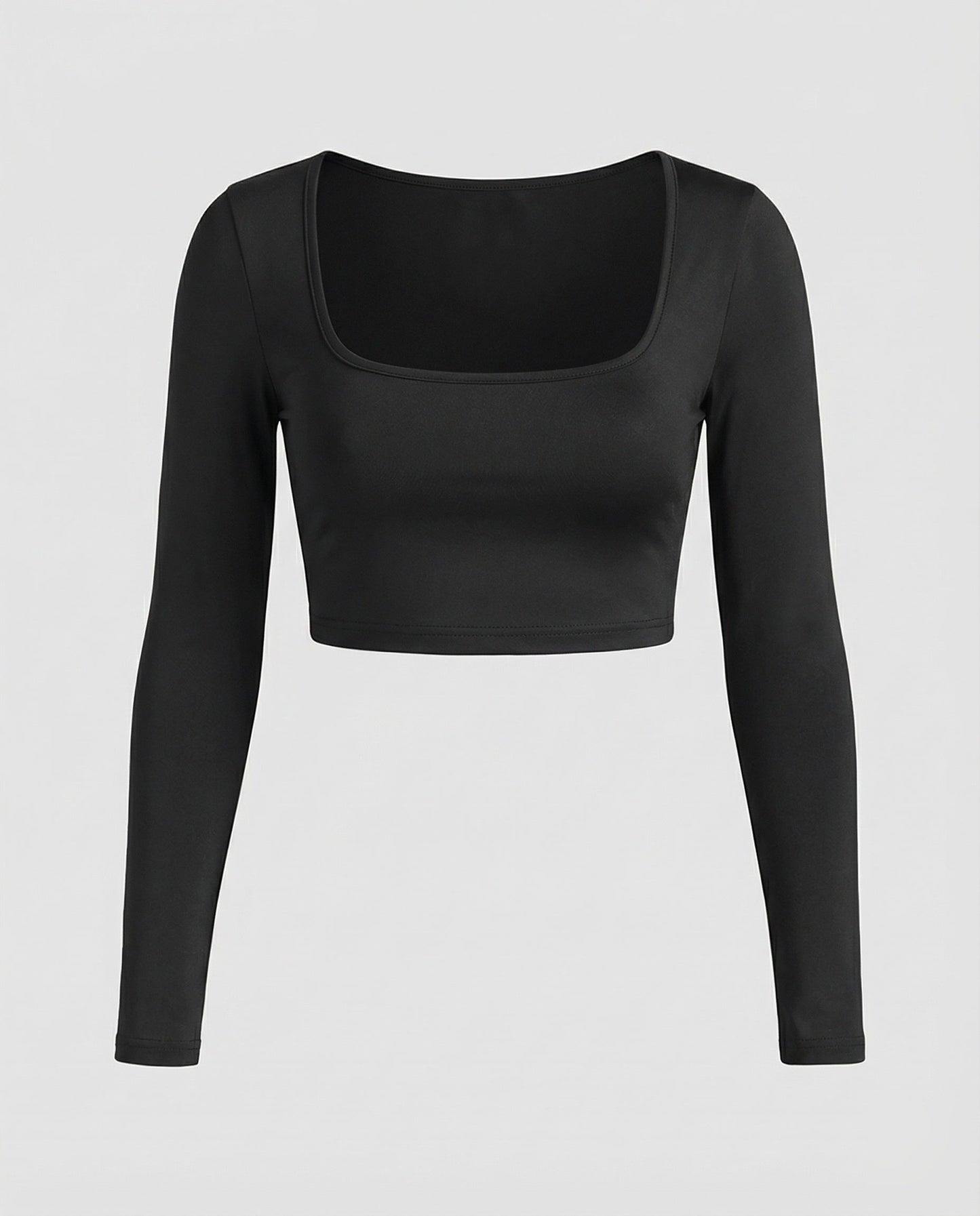 Damen Crop- Figurbetont Quadratischer Ausschnitt