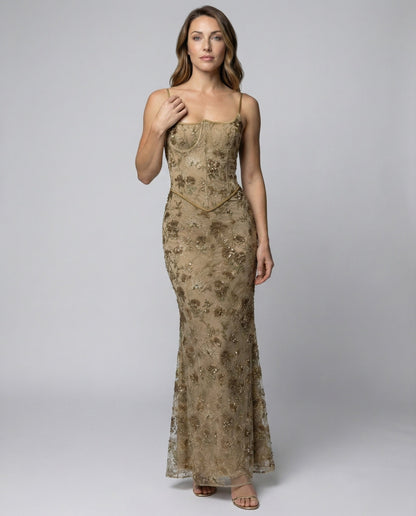 Damen Korsett Abendkleid Tüll - Eveloria