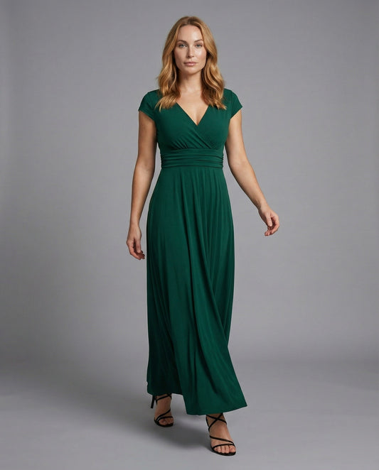 Damen Maxikleid Chiffon Plissee-Faltenrock - Eveloria