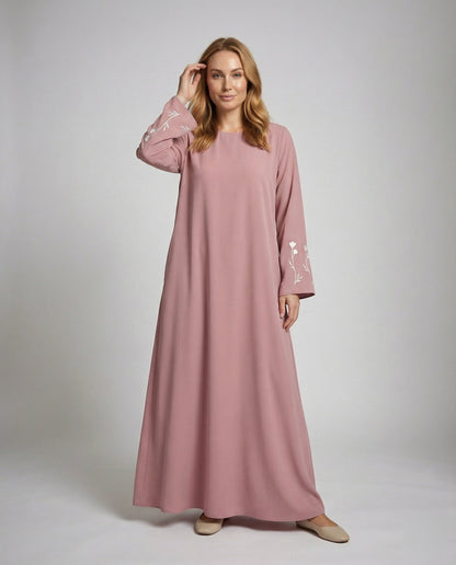 Damen Maxikleid Fließend Bestickt Glockenärmel - Eveloria