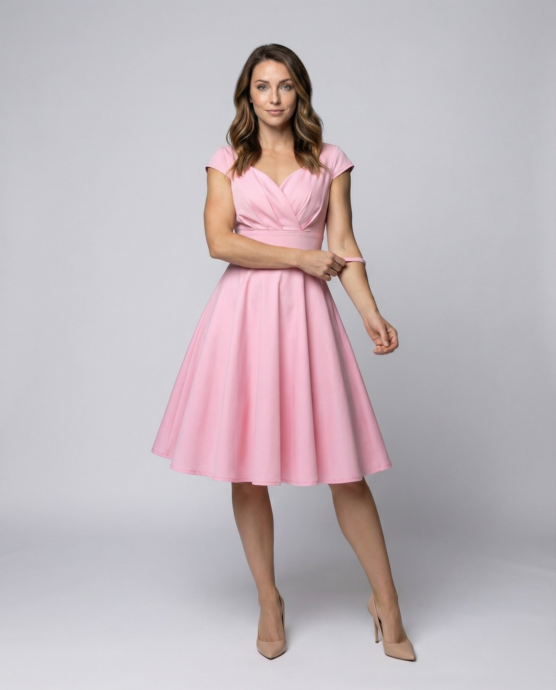 Damen Swing-Kleid 50er Jahre Stil Tellerrock - Eveloria
