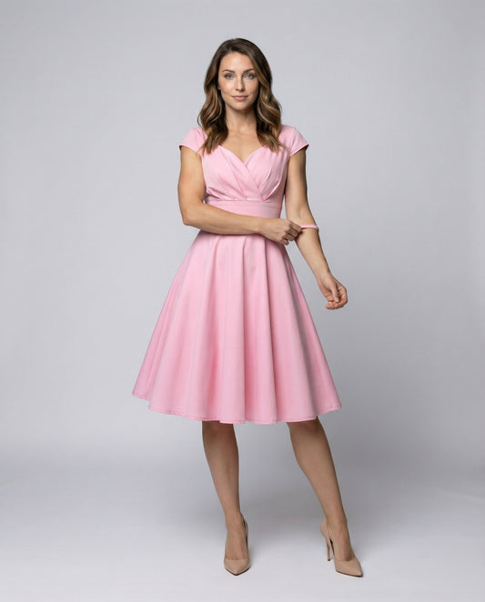 Damen Swing-Kleid 50er Jahre Stil Tellerrock - Eveloria