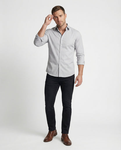 Herren Business-Hemd Baumwollmix Tailliert - Eveloria