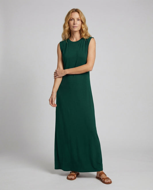 Damen Ärmelloses Maxikleid Jersey-Seitenschlitz - Eveloria