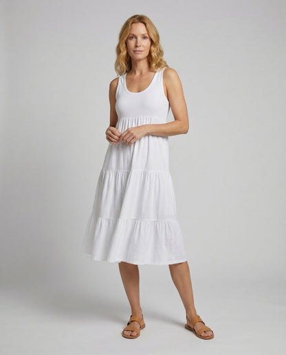 Damen Ärmelloses Stufen-Longdress Empire-Taillen-Design - Eveloria