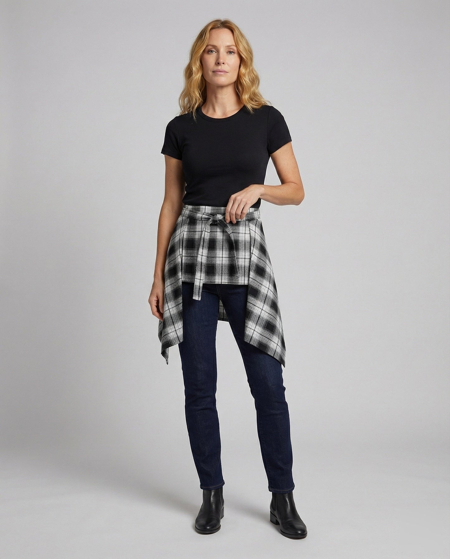 Damen Wickelrock Asymmetrischer Saum - Eveloria