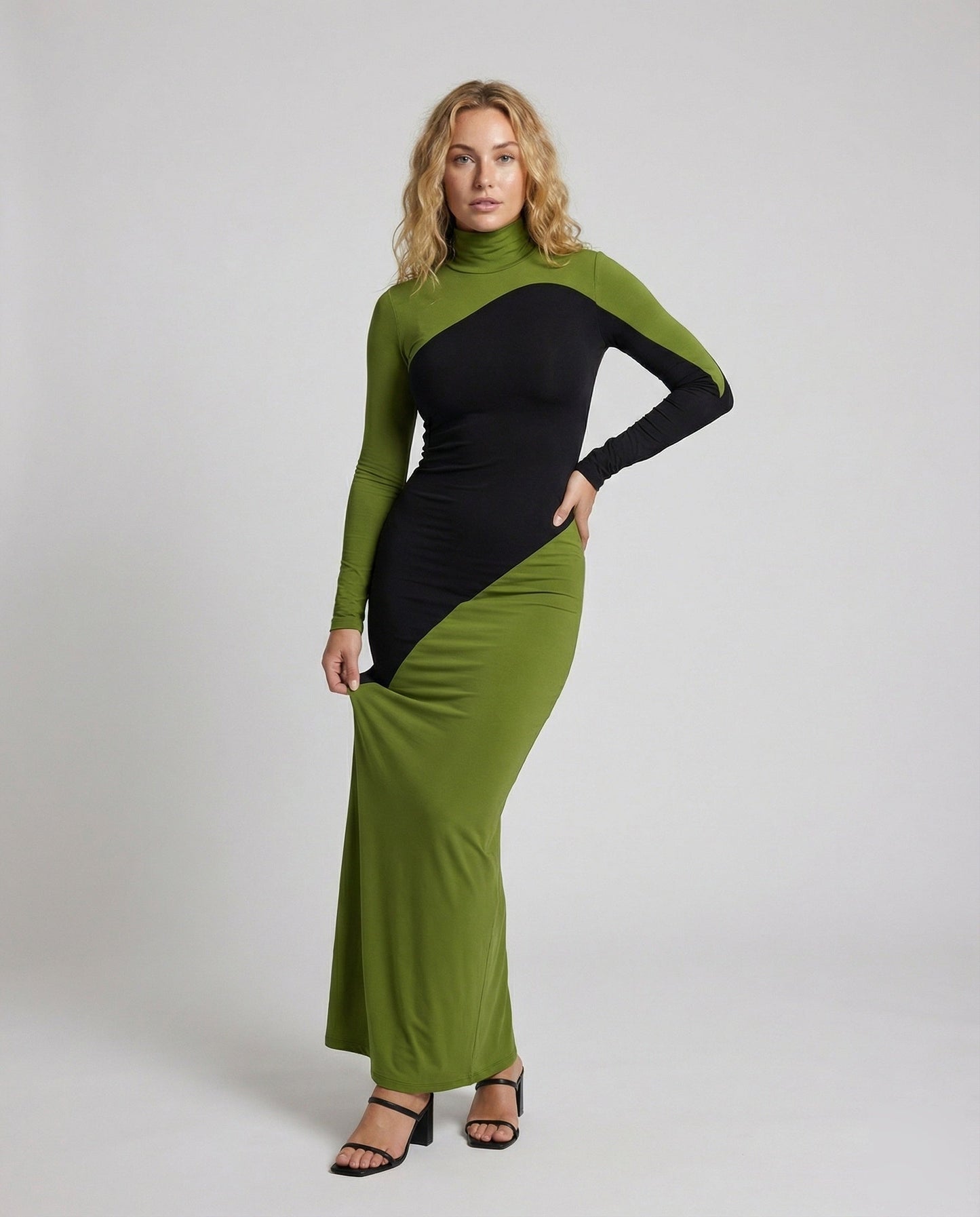 Damen Maxikleid Meerjungfrauen-Optik Lang - Eveloria