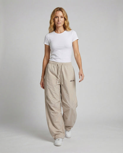 Damen Haremshose Extrabreit Tiefes Bein Schwarz - Eveloria