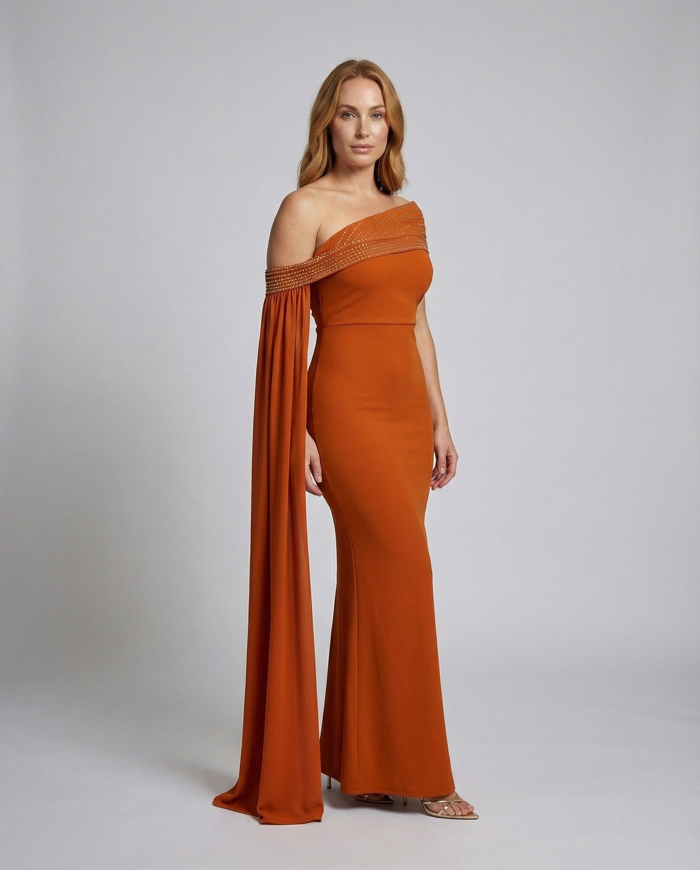 Damen Abendkleid Figurbetont Drapiert Schwarz - Eveloria