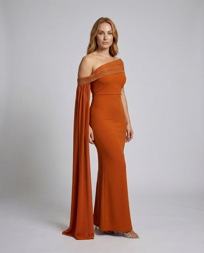 Damen Abendkleid Figurbetont Drapiert Schwarz - Eveloria