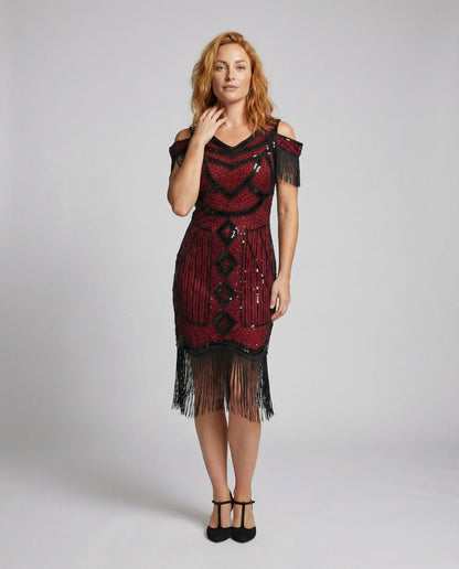 Damen Flapperkleid 20er Jahre Stil - Eveloria