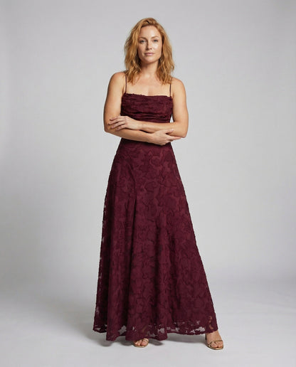 Damen Abendkleid Fließend Schnürrücken - Eveloria