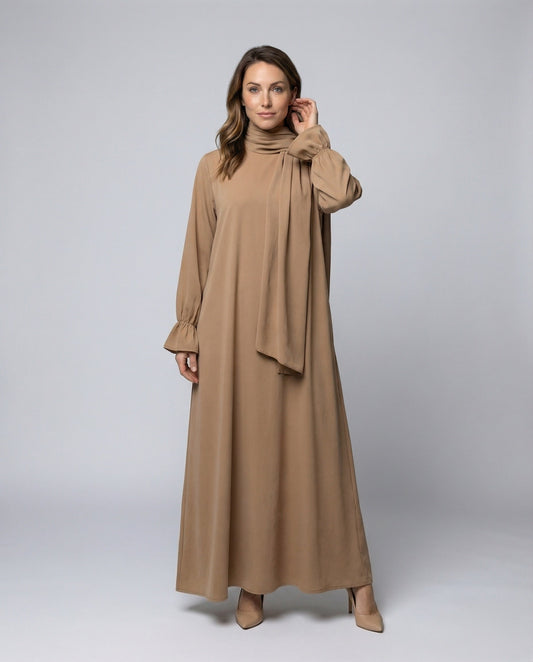 Damen Abaya-Kleid Lang Lagen-Cape - Eveloria