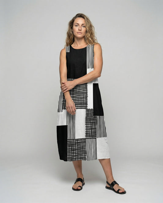 Damen Ärmelloses A-Linien Midikleid - Eveloria