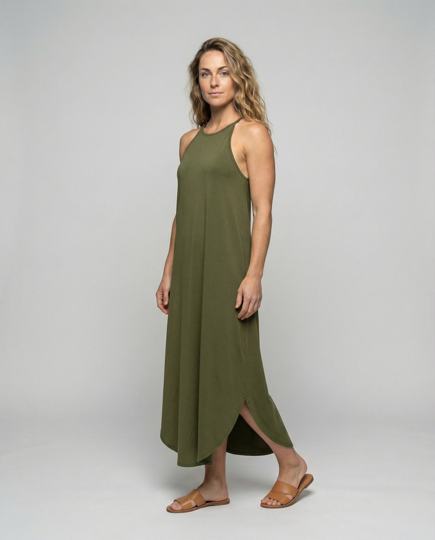 Damen Racerback Maxikleid Strandkleid Leicht Sommer - Eveloria