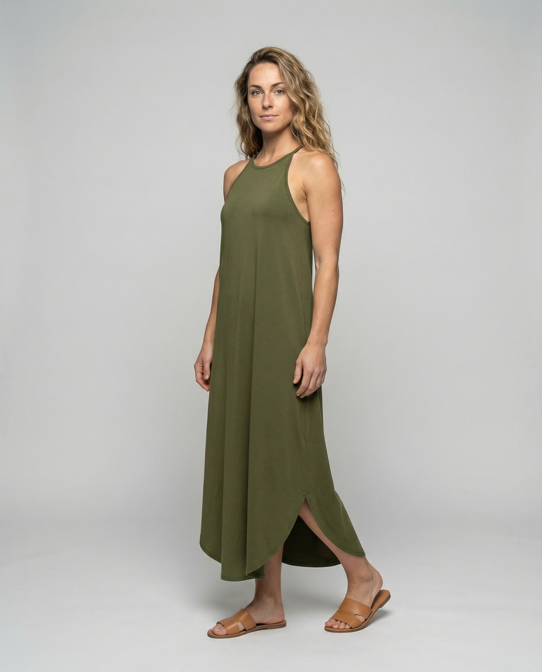 Damen Racerback Maxikleid Strandkleid Leicht Sommer - Eveloria