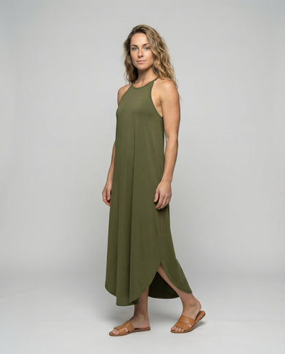 Damen Racerback Maxikleid Strandkleid Leicht Sommer - Eveloria
