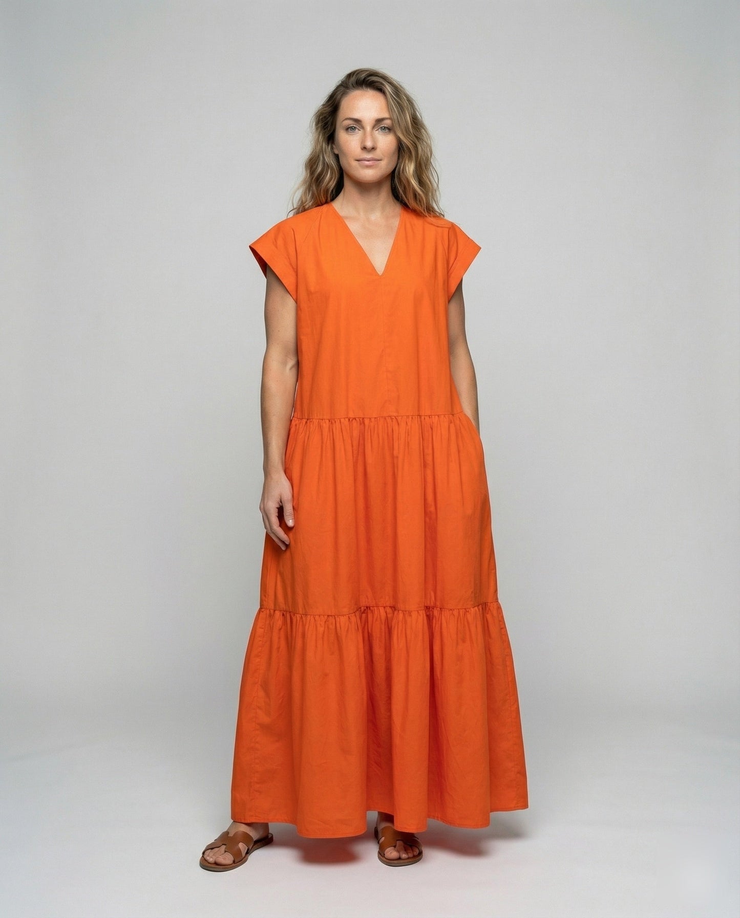 Damen Maxikleid Kaftan-Stil Lässig Schwarz - Eveloria