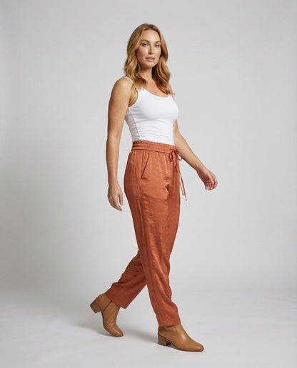 Damen Hochbundhose Jacquardstruktur Lockere Hose - Eveloria