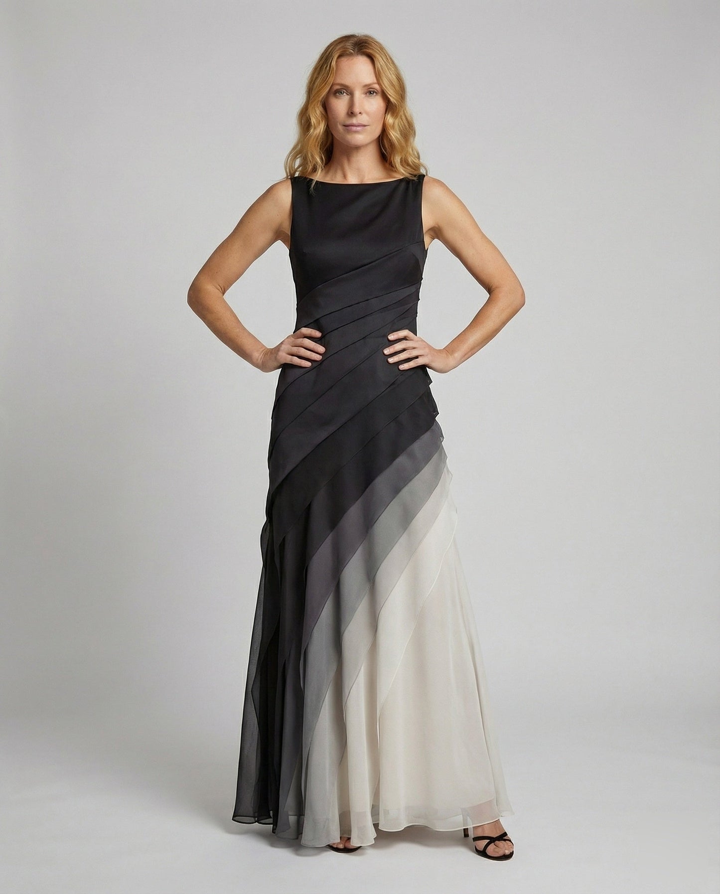 Damen Abendkleid Mehrschicht Chiffon Überrock - Eveloria