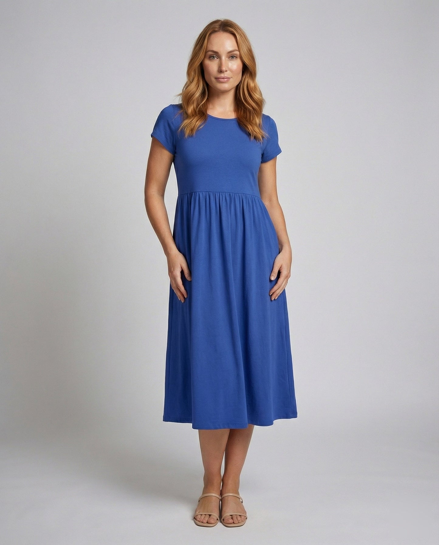 Damen Midikleid Sommer Hohes Taillenansatz - Eveloria