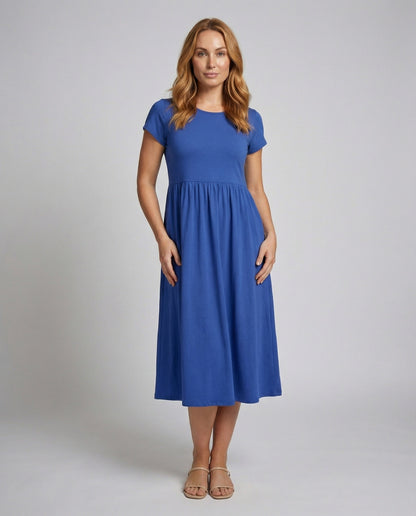 Damen Midikleid Sommer Hohes Taillenansatz - Eveloria
