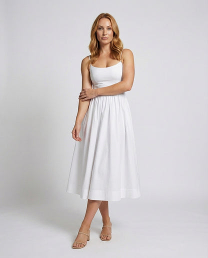 Damen Midikleid Mieder Glockenrock - Eveloria