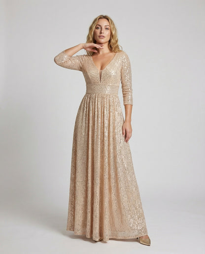 Damen Abendkleid Pailletten Korsage - Eveloria