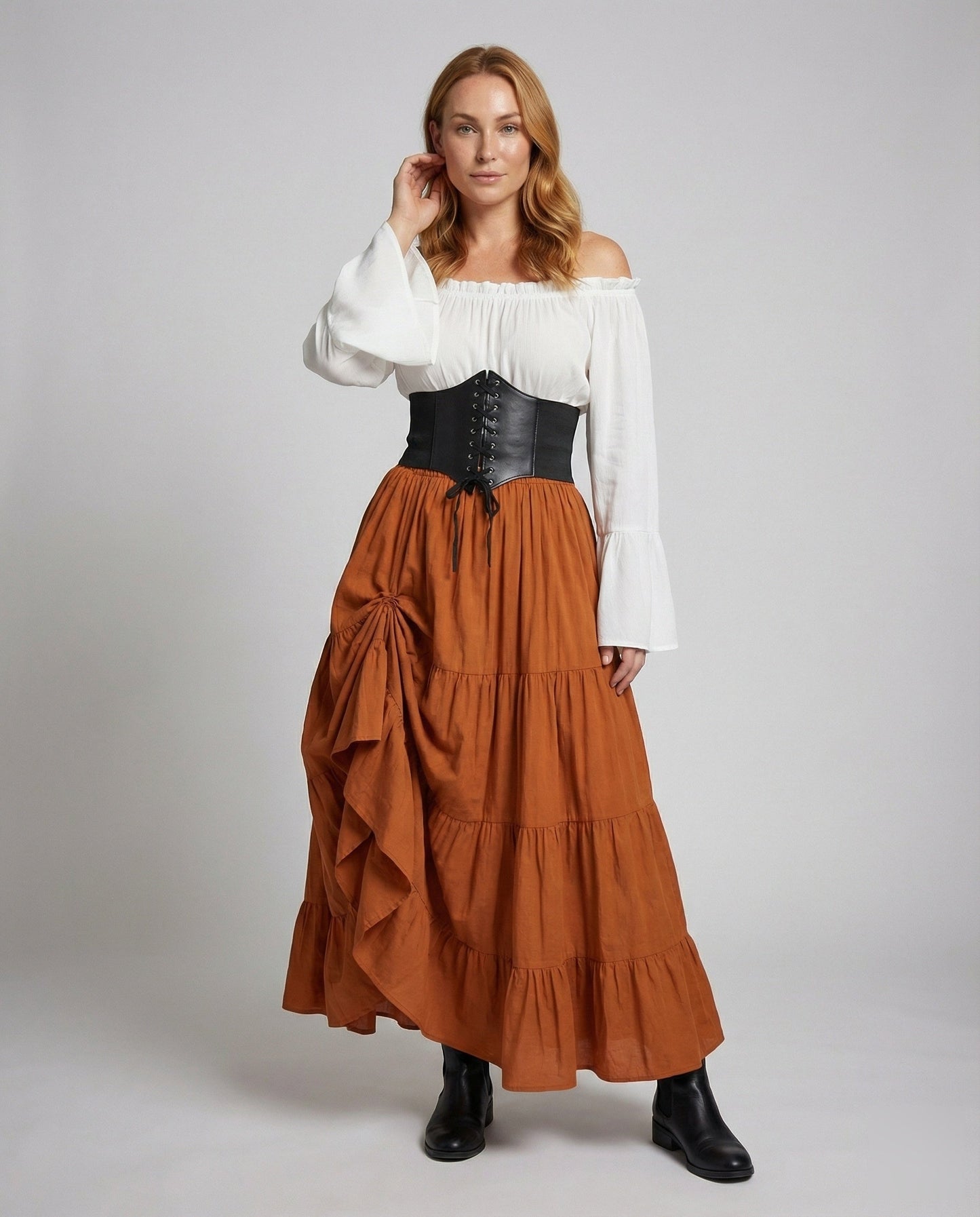 Damen Renaissance-Korsett Set mit Taillenkorsett - Eveloria