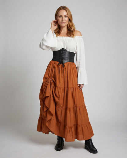 Damen Renaissance-Korsett Set mit Taillenkorsett - Eveloria