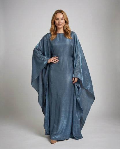Damen Abendkaftan Fledermausärmel Schimmerstoff - Eveloria