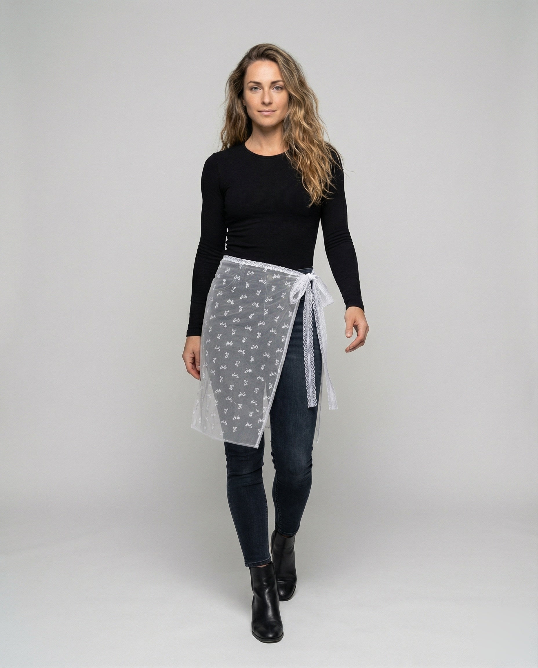 Damen Spitzen-Überrock Transparent Durchsichtig - Eveloria