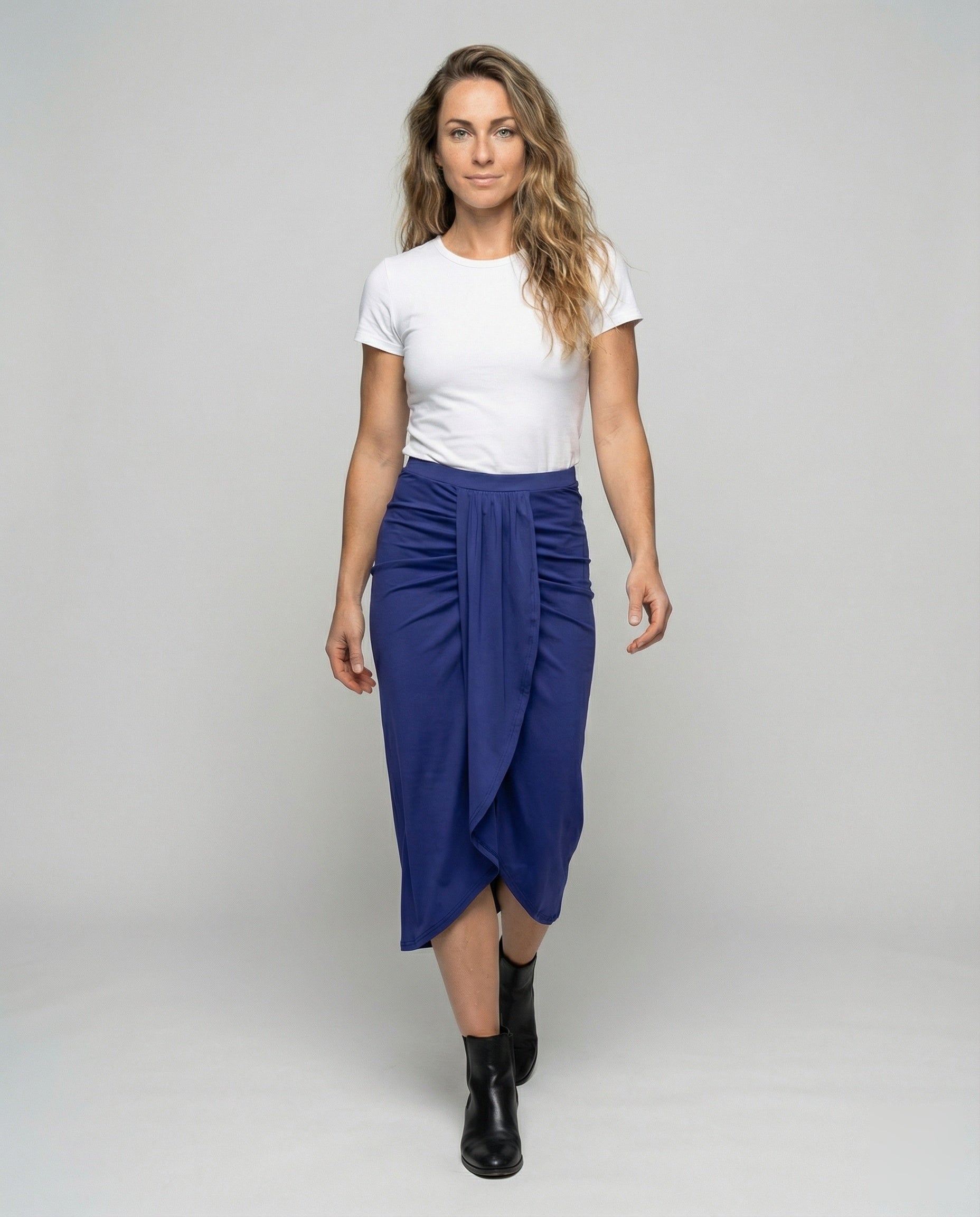 Damen Wickelrock Asymmetrischer Tulpen-Saum - Eveloria