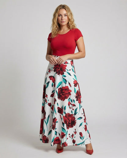 Damen Maxi-Set 2-teilig Blumenmuster - Eveloria