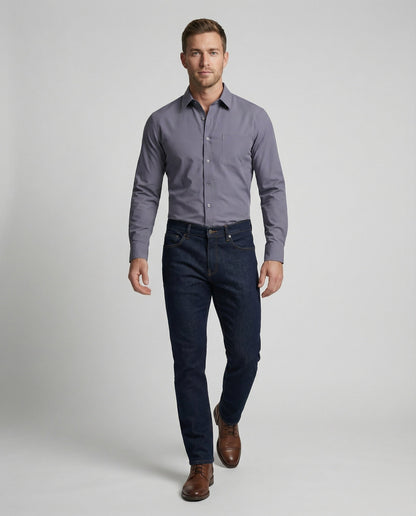 Herren Business-Hemd Tailliert Stretch - Eveloria