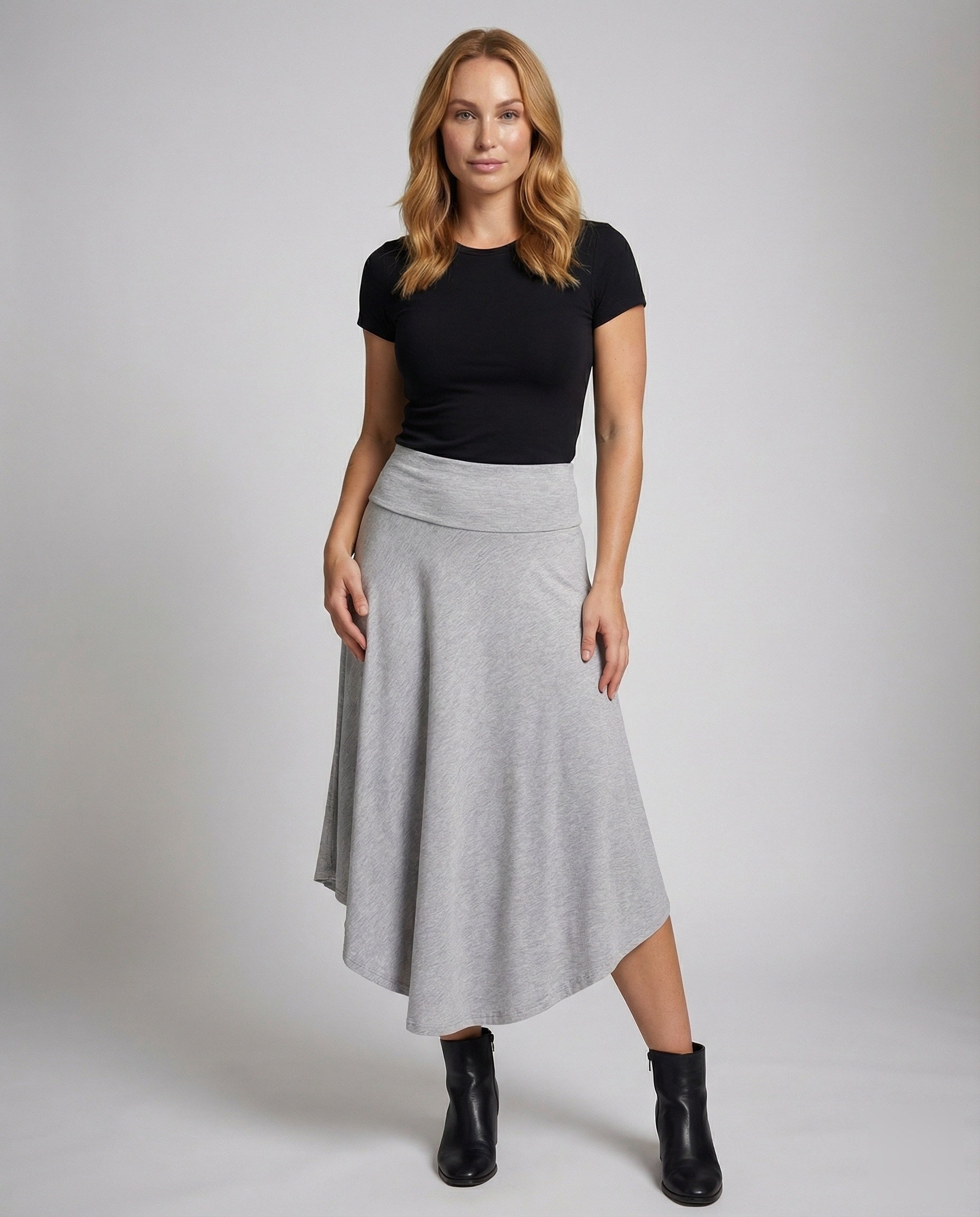 Damen Maxirock Asymmetrisch Tellerfall - Eveloria