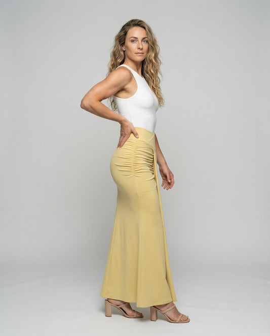 Damen Maxirock Wickeltaille Drapierter Rock - Eveloria