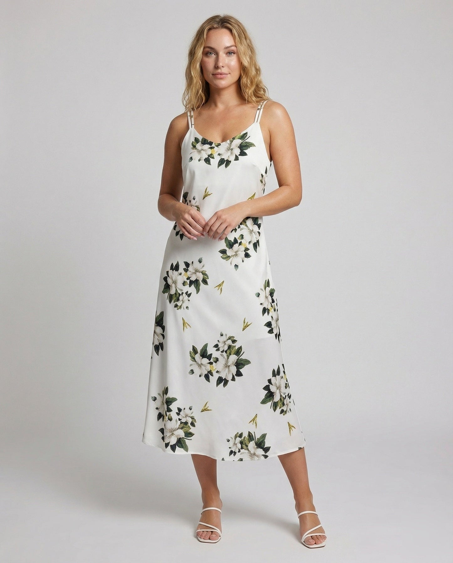 Damen Midaxi-Kleid Blumenprint - Eveloria