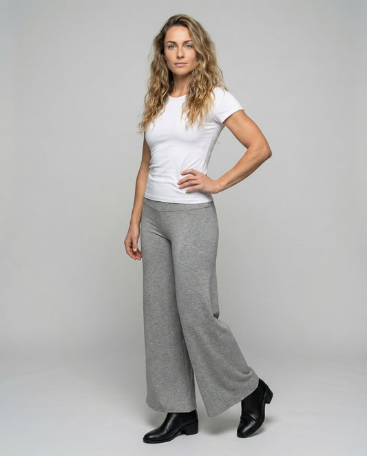 Damen High-Waist-Glockenhose Fließend - Eveloria