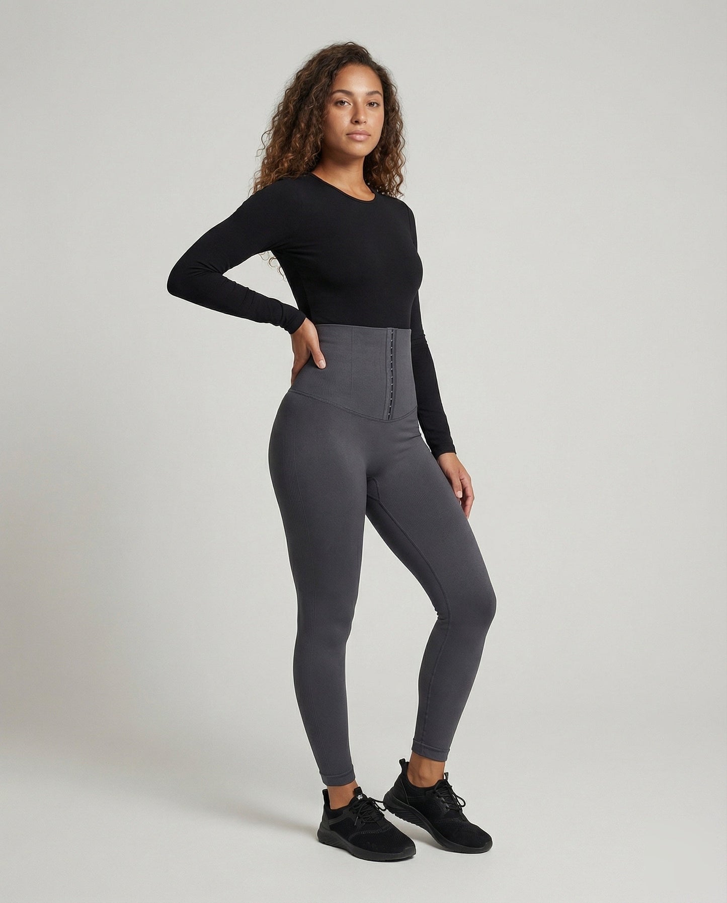 Damen Shaping Leggings mit Häkchen - Eveloria